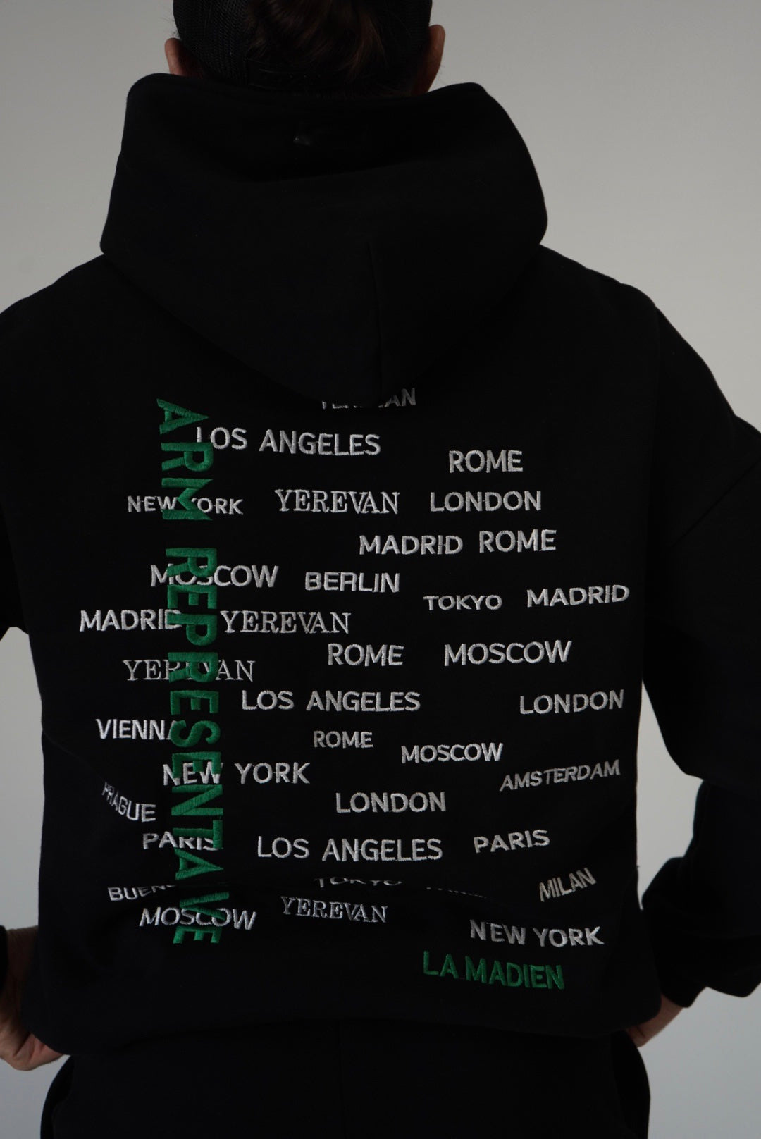 Unisex "ARM REPRESENTATIVE" Hoodie Black/Green