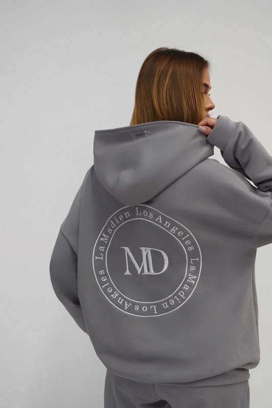 Women "TWENTY24" Hoodie - Grey/white
