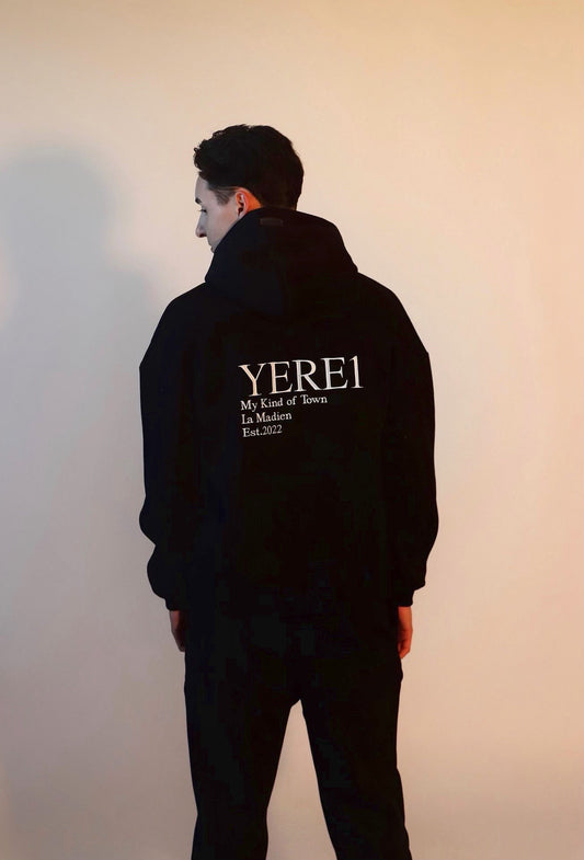 Men "YERE1" Hoodie - Black
