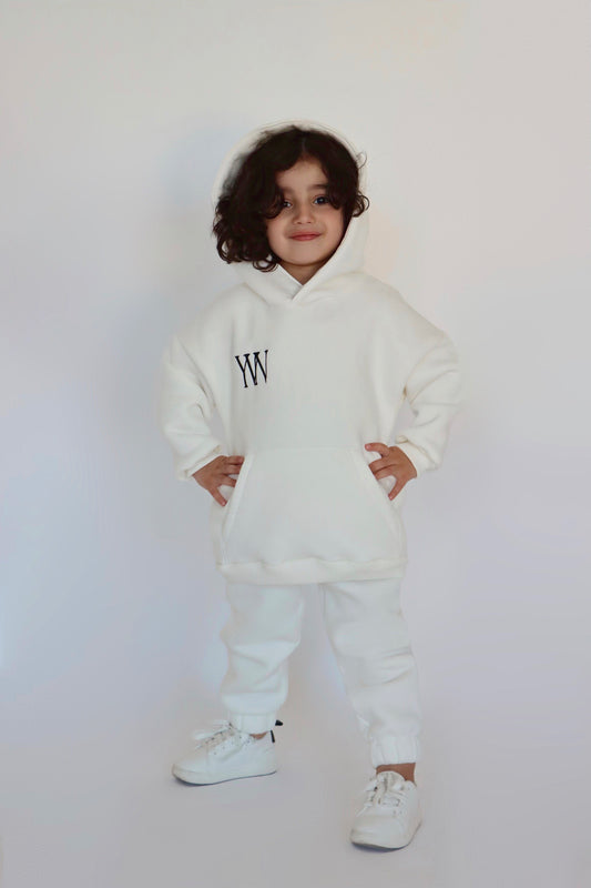 Kids "YERE1" Hoodie - White