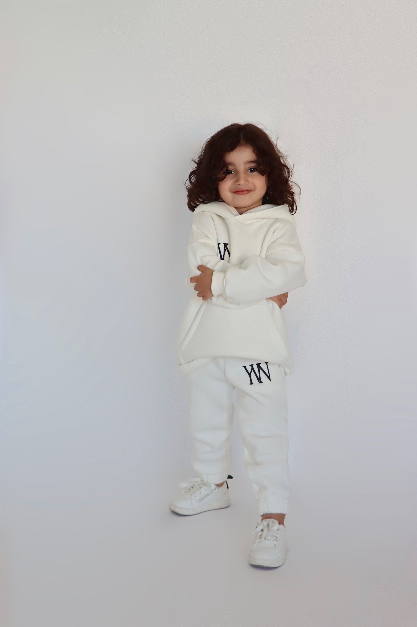 Kids "YERE1" Hoodie - White