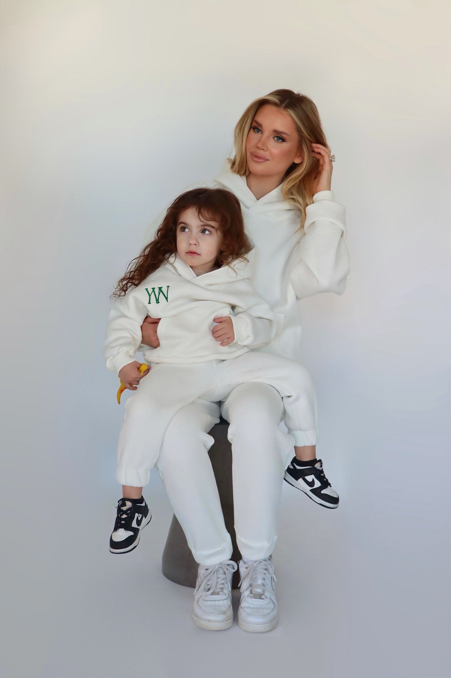 Kids "YERE1" Hoodie - White
