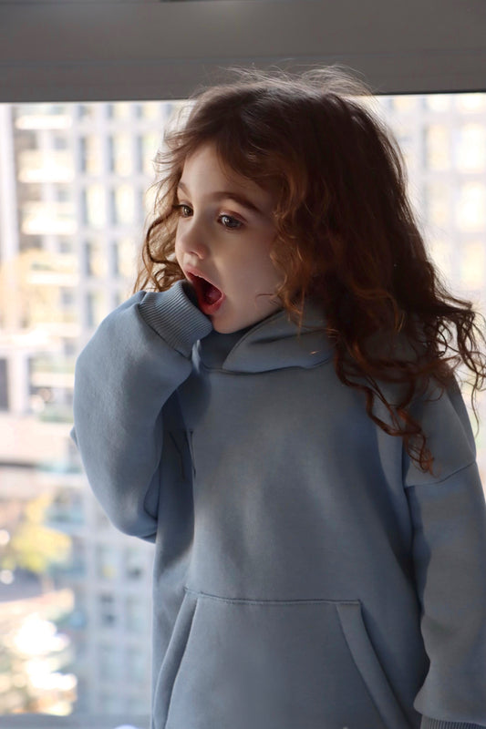 Kids "YERE1" Hoodie - Blue