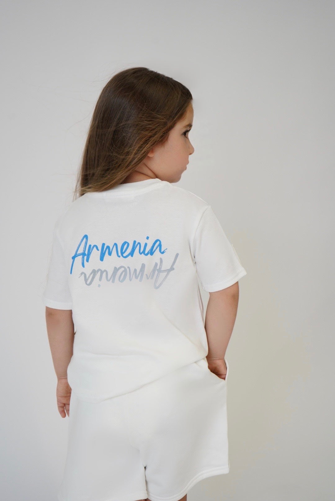 Kids “Armenia” T-shirt - White/Blue