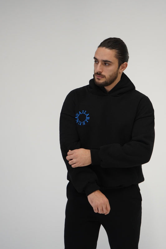 Unisex "UNAVAILABLE" Hoodie Black/Blue