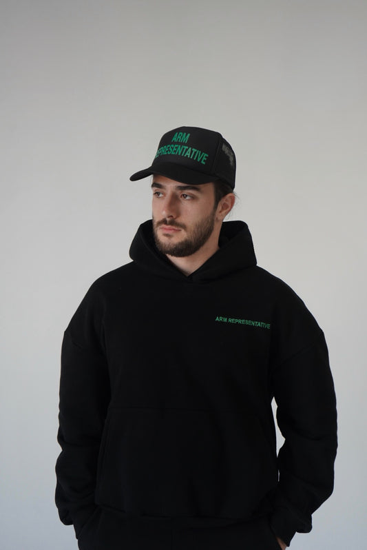 Unisex "ARM REPRESENTATIVE" Hoodie Black/Green