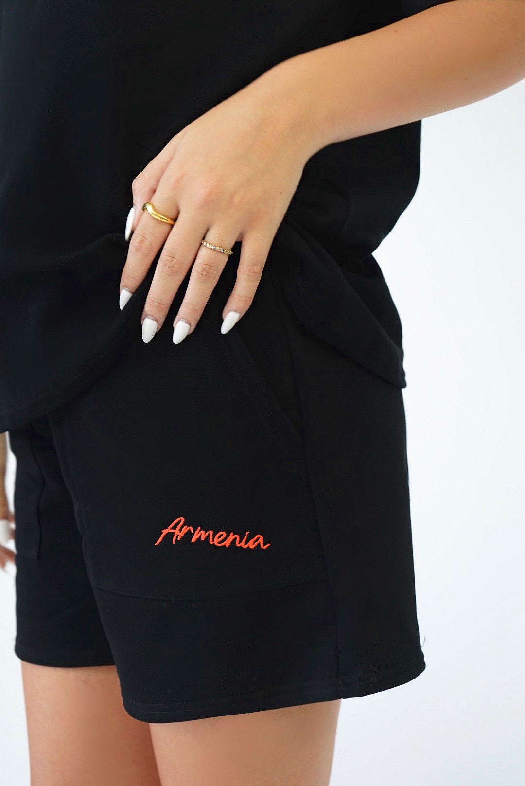 “Armenia” Shorts - Orange/Black