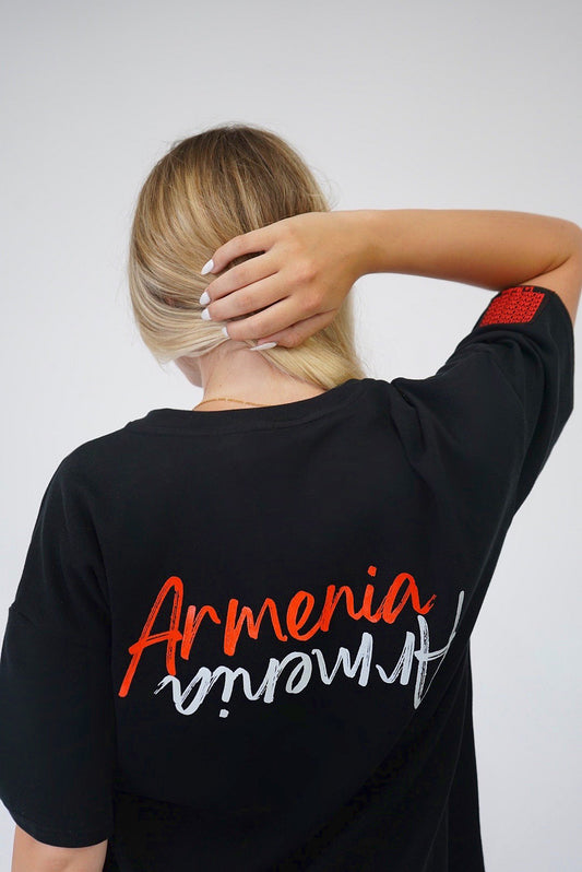 “Armenia” T-shirt - Orange/Black