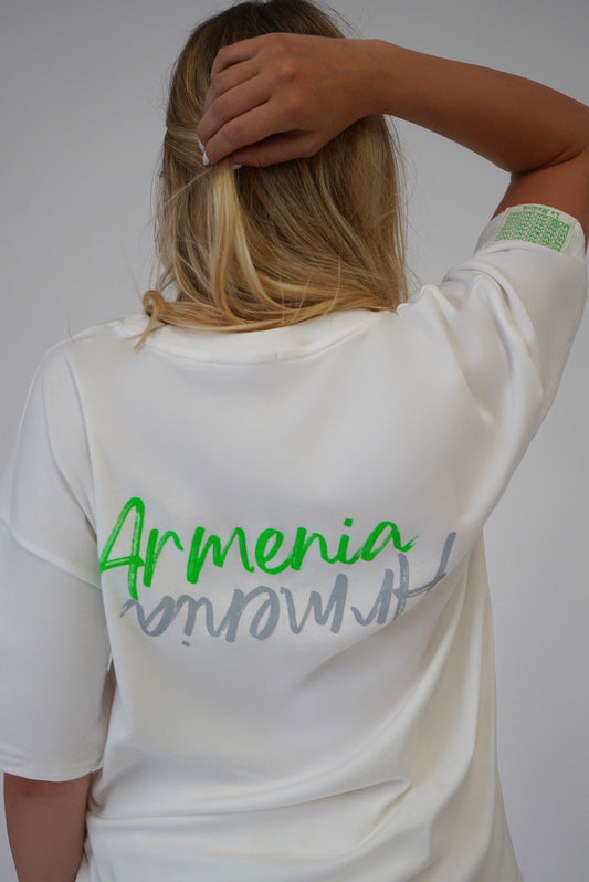 “Armenia” T-shirt - Green/White