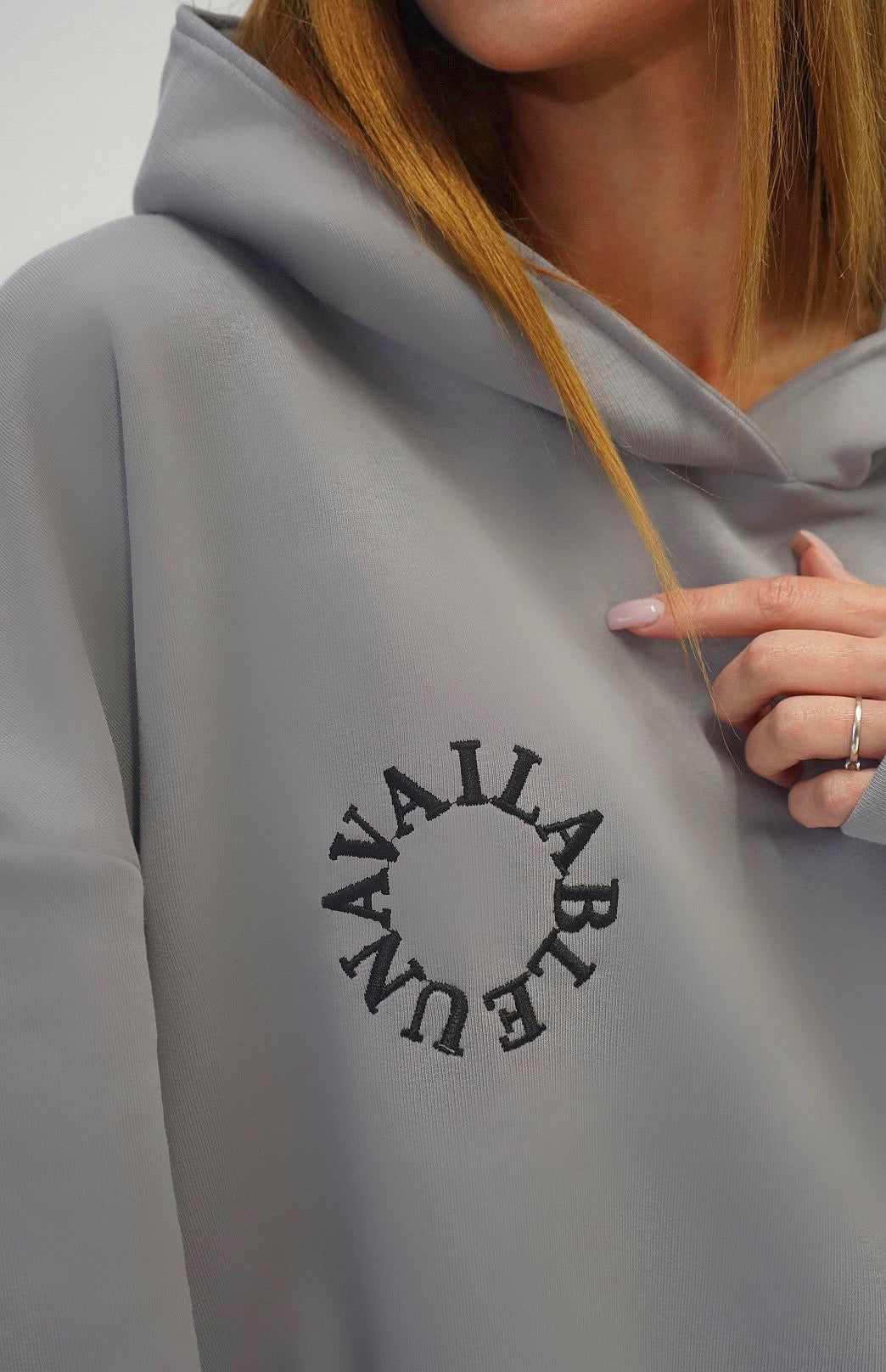 Women "UNAVAILABLE" Hoodie - Grey/Black