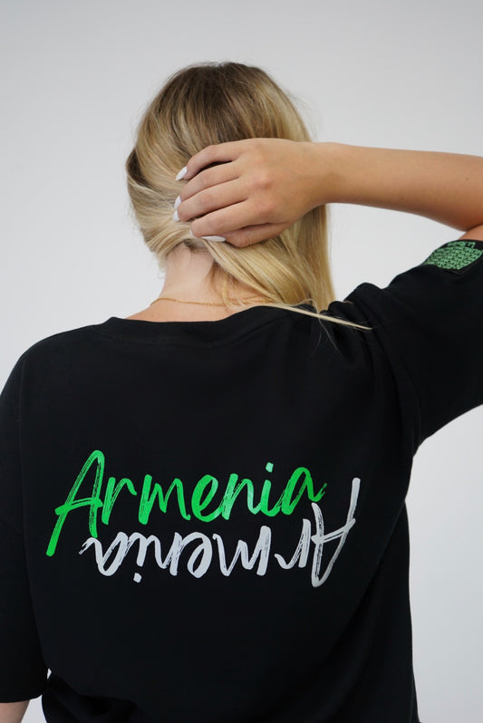 "Armenia” T-shirt -Green/Black