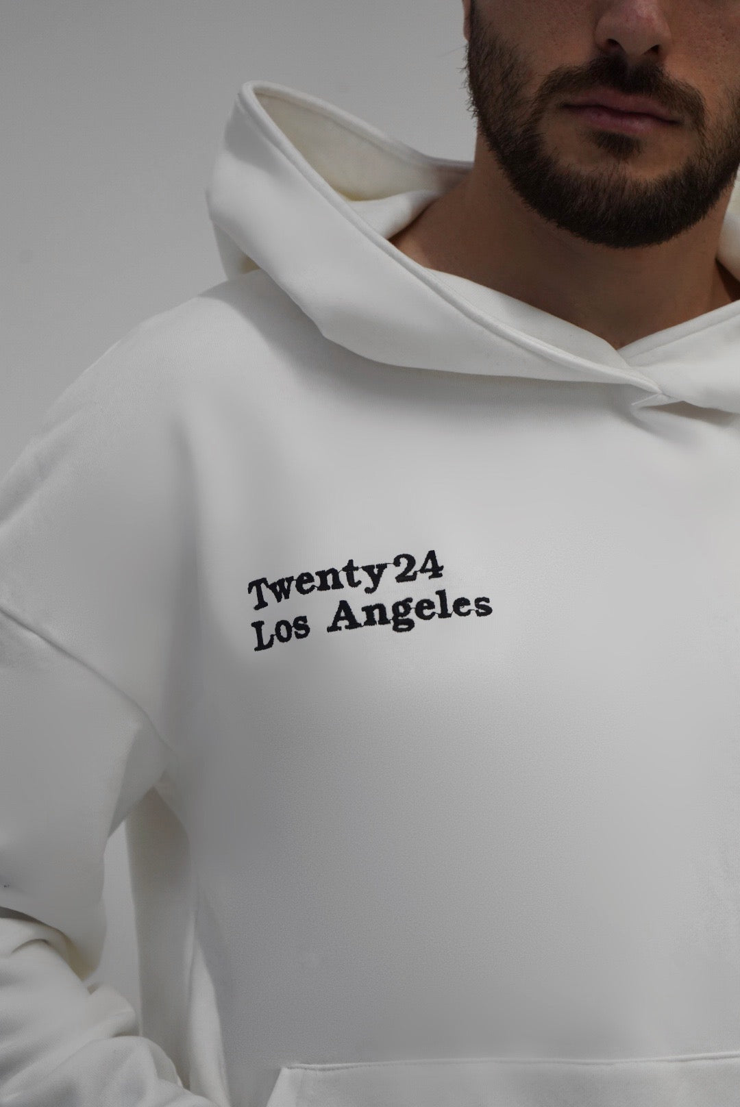 Men "TWENTY24" Hoodie - White/Black