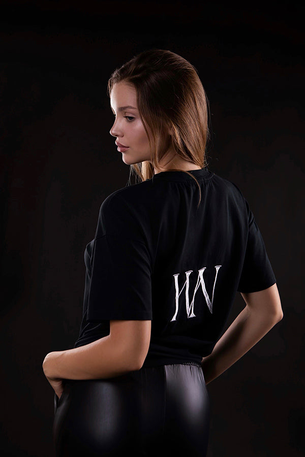 Women YVN T shirt black